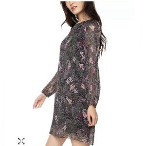 Black Tape Pleated Chiffon Mini Dress BNWTS